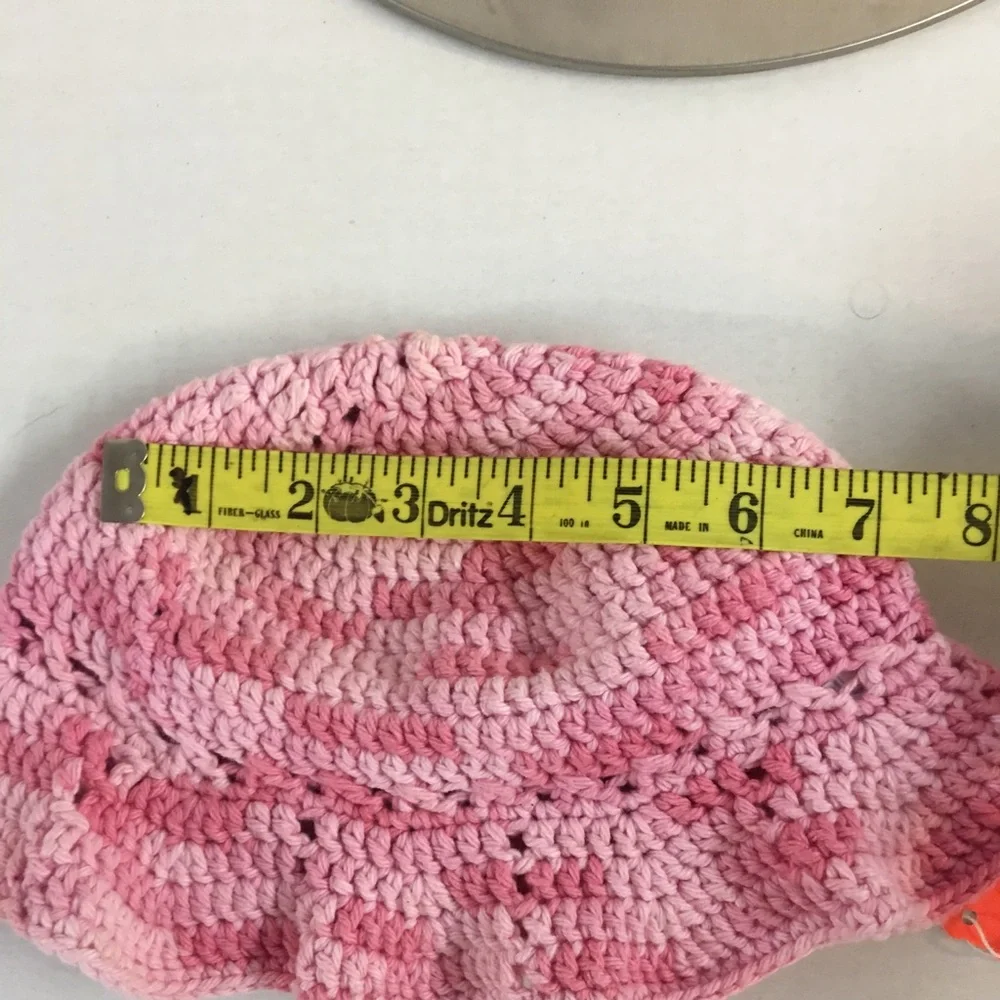 Hat-Pink Sun Hat Crochet Child’s Handmade New